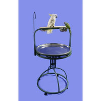 A & E Cage Deluxe Bird Play Stand with Wood Perch Color: Pure White