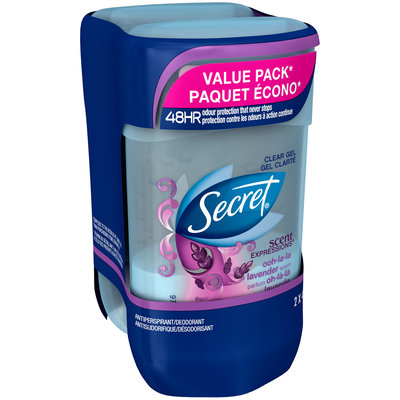 Scent Expressions Secret Scent Expressions Clear Gel Ooh La La Lavender Antiperspirant/Deodorant 2 count, 45 g