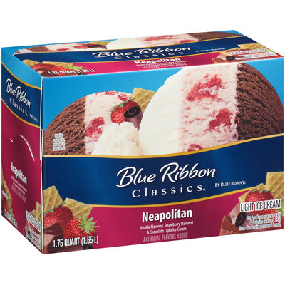 Blue Ribbon Classics® Neapolitan Light Ice Cream 1.75 qt. Carton