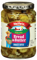 Heifetz Bread & Butter Snack Bites Pickles 24 Oz Jar