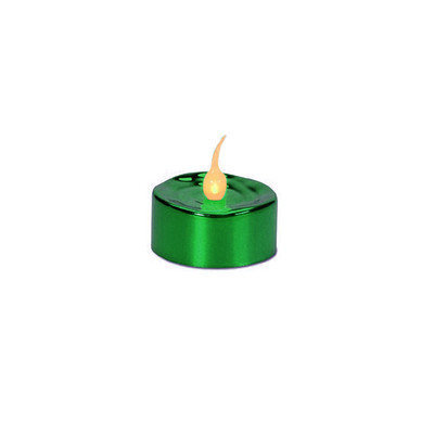 Penndistributing Flameless Tea Light Candle Color: Green