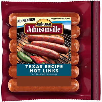 Johnsonville Texas Recipe Smoked Hot Links 14oz zip pkg (100927)