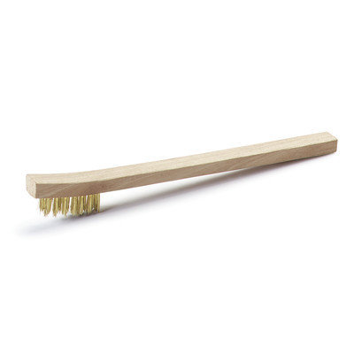 Carlisle Scrubbing Brushes 7.25 in. Stainless Steel Bristled Toothbrush (Case of 36) Wood Grain 3613S00