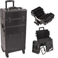 Just Case Sunrise I3461CRAB Black Crocodile Trolley Makeup Case
