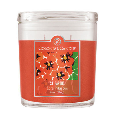 Fragranced In-line Container Fragranced inline Container CC008.2934 8oz. Oval Coral Hibiscus Pack of 4