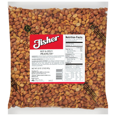 Fisher® Hot & Spicy Peanuts 32 oz. Bag