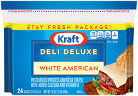 Kraft Deli Deluxe White American Cheese Slices 24 ct Bag