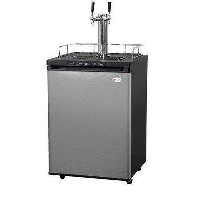 Kegco K309SS-2 Digital Kegerator - Double Faucet - D System - Stainless Door