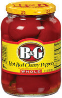 B&G Hot Red Cherry Whole Peppers 32 Oz Jar