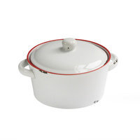 American Atelier Ceramic Round Casserole Color: Red