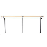 Vitavibe Wall Barre Series Traditional Wood Single Bar Adjustable Height Ballet Barre Kit Size: 6 ft.
