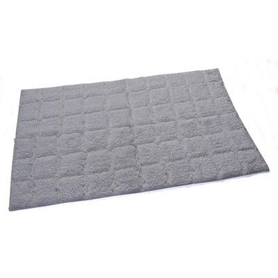 Textile Decor Castle 100% Cotton Summer Tile Spray Latex Back Bath Rug, 34 H X 21 W, White