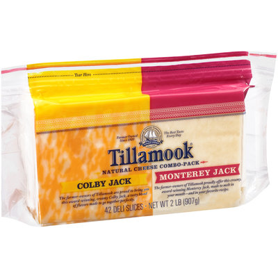 Tillamook® Colby Jack & Monterey Jack Deli Cheese Slices 2 lb. Pouch