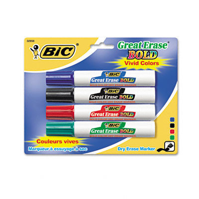 Mmvi BIC BIC Great Erase Bold Dry Erase Markers Chisel Tip