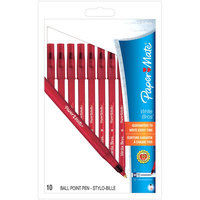 Papermate Write Bros. Medium Stick Pens in Red (9323464)-10/Pack