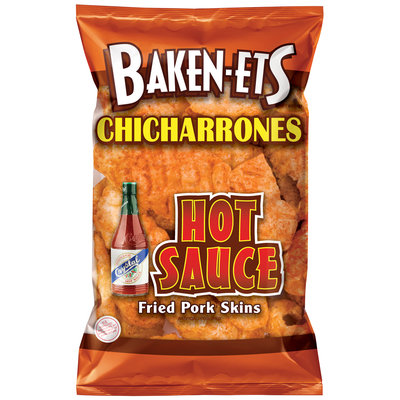 Baken-Ets® Hot Sauce Chicharrones Fried Pork Skins 2.375 oz. Bag