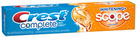 Crest Complete Multi-Benefit Whitening + Scope Citrus Splash Flavor Toothpaste 6.2 oz. Carton