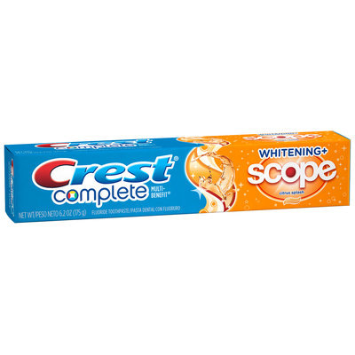 Crest Complete Multi-Benefit Whitening + Scope Citrus Splash Flavor Toothpaste 6.2 oz. Carton