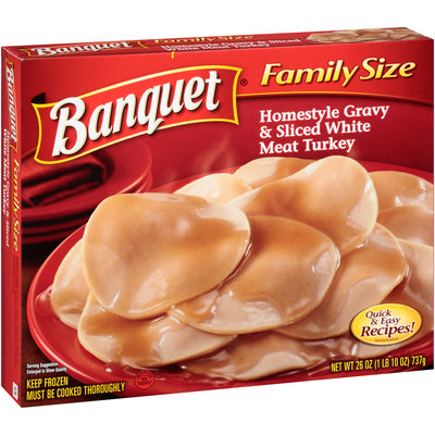 Banquet® Homestyle Gravy & Sliced White Meat Turkey 26 oz. Box