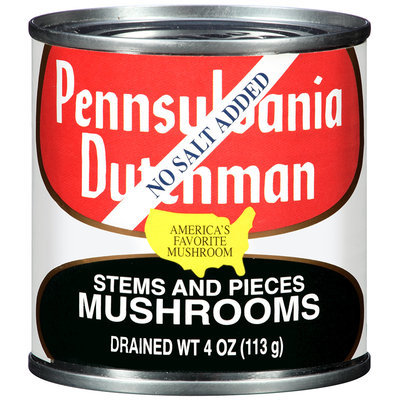 Pennsylvania Dutchman Mushrooms Stems and Pieces No Salt Added 4 oz. Can