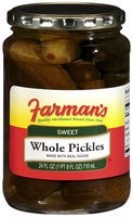 Farman's®Sweet Whole Pickles 24 fl oz Jar