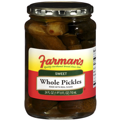 Farman's®Sweet Whole Pickles 24 fl oz Jar