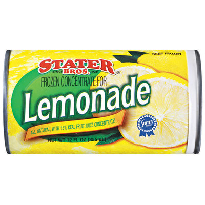 Stater Bros. Frozen Concentrate Lemonade 12 Oz Can