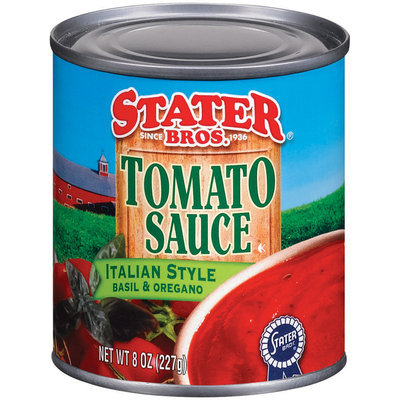 Stater Bros. Italian Style Basil & Organo Tomato Sauce 8 Oz Can