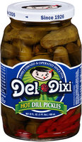 Del Dixi® Hot Dill Pickles 22 fl. oz. Jar