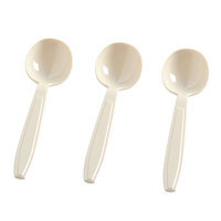 Fineline Settings, Inc Flairware Heavy Duty Box Disposable Plastic Soup Spoon (1000/Case), Bone