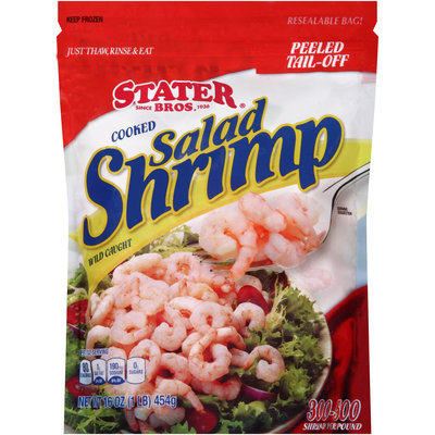 Stater Bros.® Peeled Tail-Off Cooked Salad Shrimp 16 oz. Bag