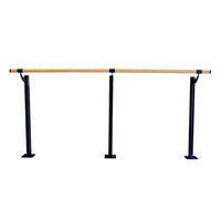 Vitavibe Floor Barre Series Traditional Wood Single Bar Ballet Barre Kit Size: 5 ft.