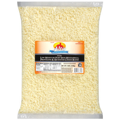 Alto® Diced Low Moisture Part Skim Mozzarella/Provolone & Muenster Cheese Blend 5 Lb Bag