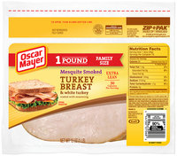 Oscar Mayer Mesquite Smoked Turkey Breast Cold Cuts 16 oz. ZIP-PAK®