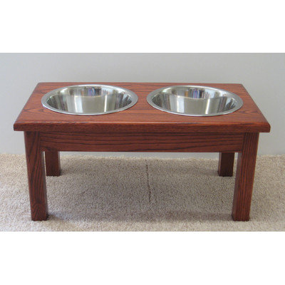Classic Pet Beds TSD-M2qt-C Solid ash wood diner perfect for medium dogs stands