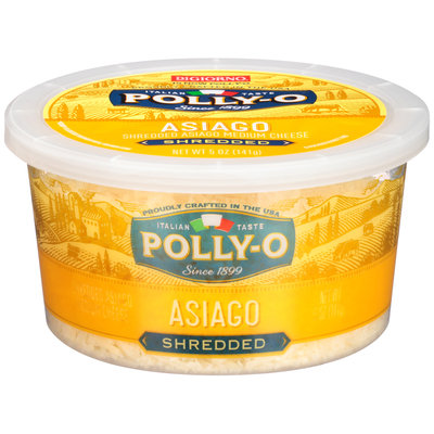 Polly-O Shredded Asiago Cheese 5 oz. Tub