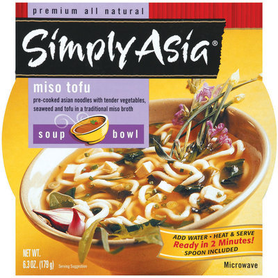 Simply Asia SA Soup Ndle Bowl Miso Tofu Noodle Soup Bowl 6.3 Oz Microwave Bowl