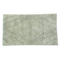 Textile Decor Castle 100% Cotton Diamond Spray Latex Back Bath Rug, 24 H X 17 W, Light Sage