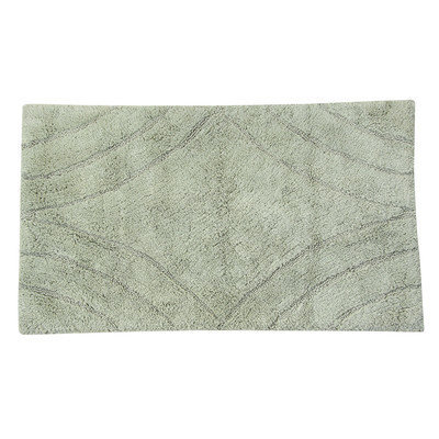 Textile Decor Castle 100% Cotton Diamond Spray Latex Back Bath Rug, 24 H X 17 W, Light Sage
