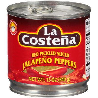 La Costena® Red Pickled Sliced Jalapeno Peppers 12 oz. Can