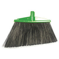 Syr Angle Broom with Bristles Color: Green
