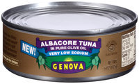 Genova® Very Low Sodium Albacore Tuna In Pure Olive Oil 5 oz. Can