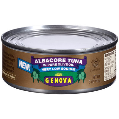 Genova® Very Low Sodium Albacore Tuna In Pure Olive Oil 5 oz. Can
