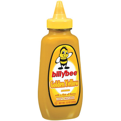 Mustard Golden Yellow Billybee Mustard 12 Oz Squeeze Bottle