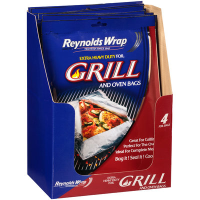 Reynolds Wrap™ Grill and Oven Extra Heavy Duty Foil Bags 4 ct Pack
