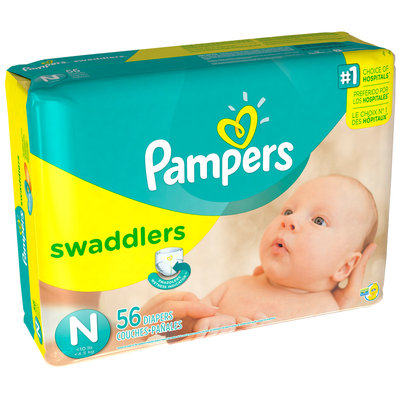 Pampers Swaddlers Mega Pack Newborn Diapers 56 ct Bag