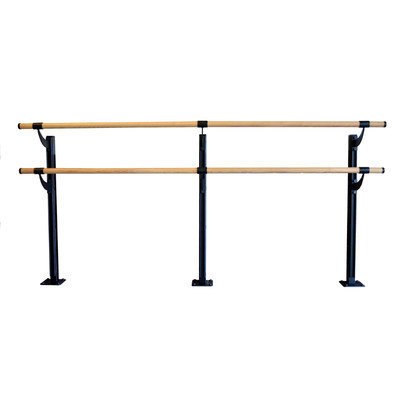 Vitavibe Floor Barre Series Traditional Wood Double Bar Ballet Barre Kit Size: 8 ft.