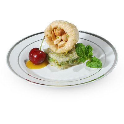 Fineline Settings, Inc Silver Splendor Plate (Pack of 150) Size: 6