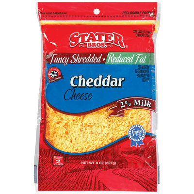 Stater Bros. Cheddar Fancy Shredded Cheese 8 Oz Peg