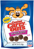 Canine Carry Outs Burger Minis Beef Flavor Dog Snacks 25 oz. Bag